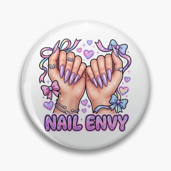 Item preview, Retro Y2K Pastel Lavender Nail Envy Sticker designed and sold by DuckOddity.