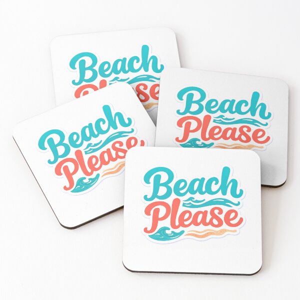 Item preview, Beach Please Colorful Script Sticker designed and sold by IntelliMindDesigns.