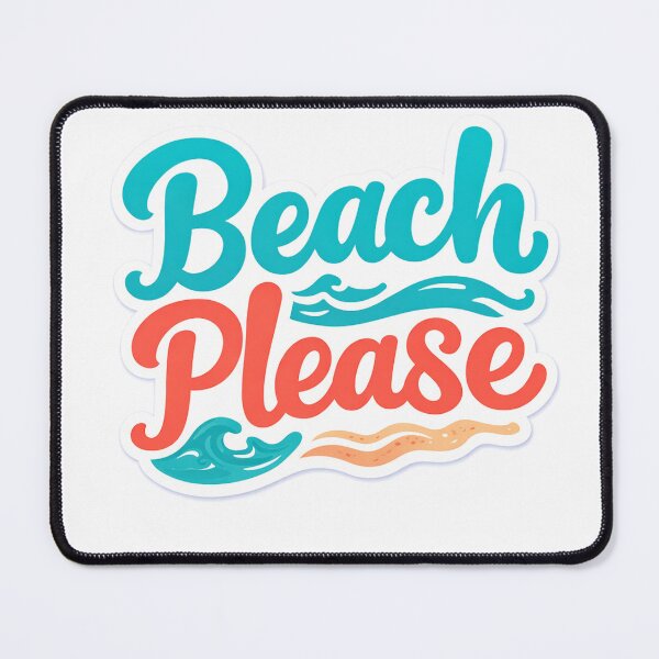 Item preview, Beach Please Colorful Script Sticker designed and sold by IntelliMindDesigns.