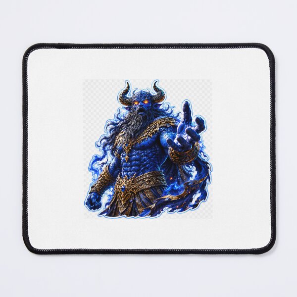 Item preview, Mighty Blue Demon Lord with Glowing Eyes designed and sold by Farheen786.
