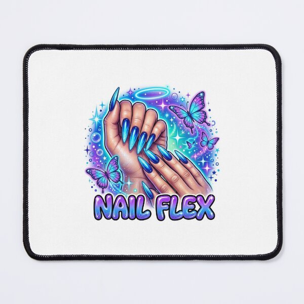 Item preview, Retro Y2K Electric Blue Aura Nail Flex Sticker designed and sold by DuckOddity.