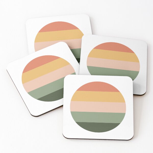 Item preview, Boho Retro Stripes Sunset Circle designed and sold by IYI.