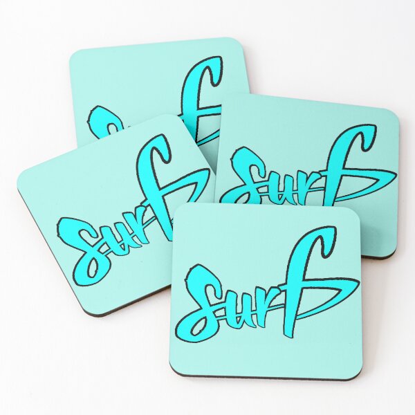 Item preview, Surf Neon Blue Minimalist Typography designed and sold by AstronautMerch.