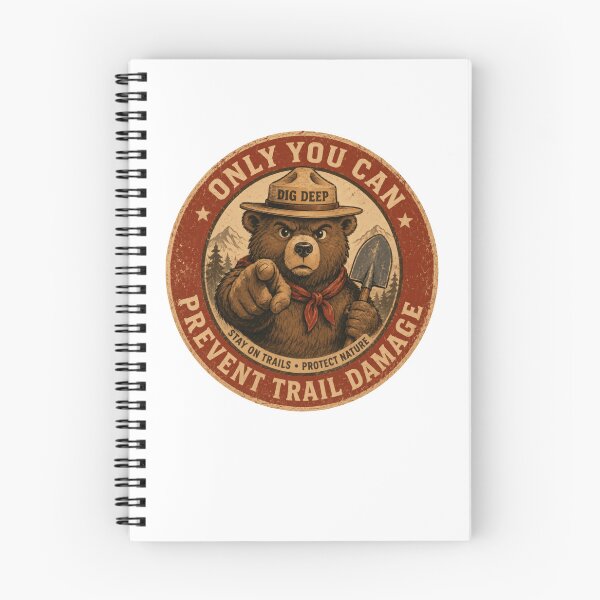 Item preview, Only You Can Prevent Trail Damage Smokey Bear Nature Conservation Hiking Outdoors bear resist designed and sold by JonesFlora2025.