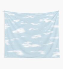 Sky, clouds and Seagulls Wall Tapestry