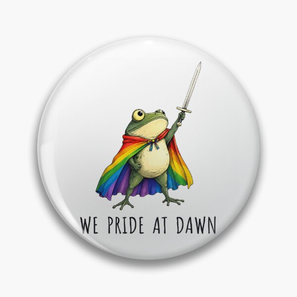 Item preview, Cute Rainbow Frog Warrior With Sword We Pride At Dawn LGBT Art designed and sold by Phil Ben.