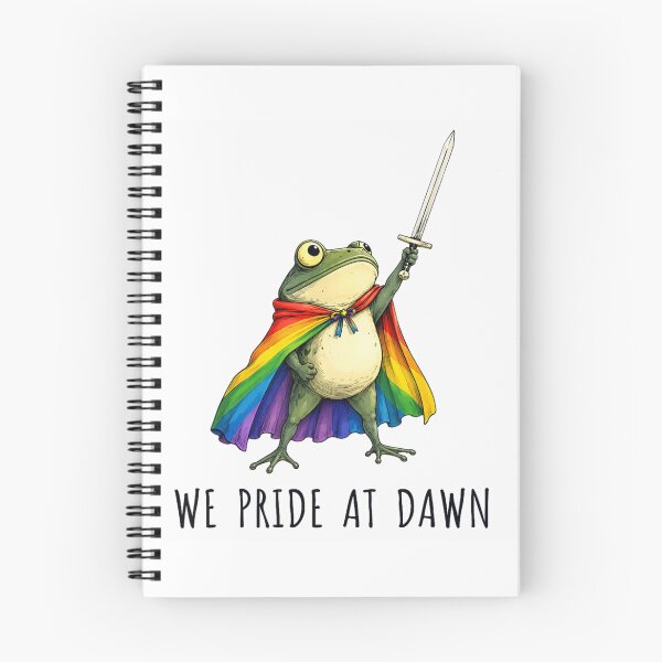 Item preview, Cute Rainbow Frog Warrior With Sword We Pride At Dawn LGBT Art designed and sold by Phil Ben.
