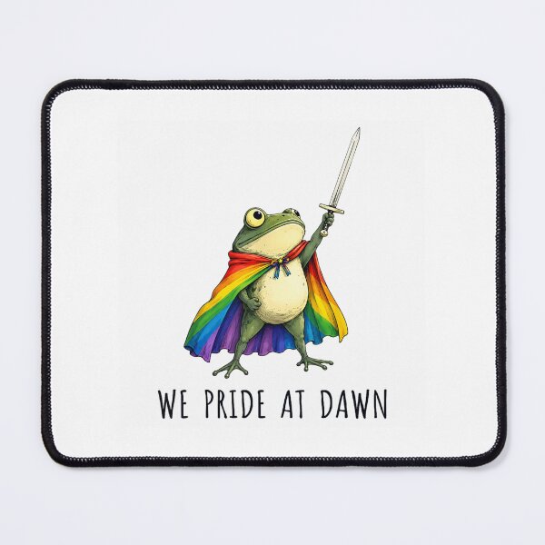 Item preview, Cute Rainbow Frog Warrior With Sword We Pride At Dawn LGBT Art designed and sold by Phil Ben.
