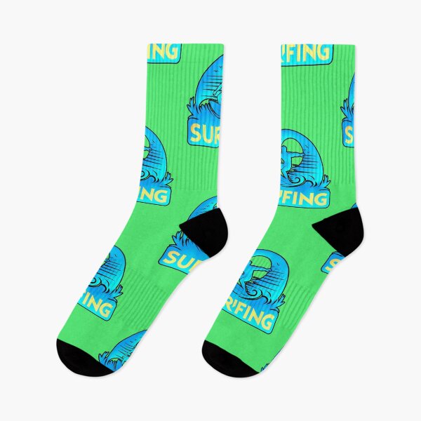 Item preview, Surfing Sunset Blue Yellow Wave Silhouette designed and sold by AstronautMerch.