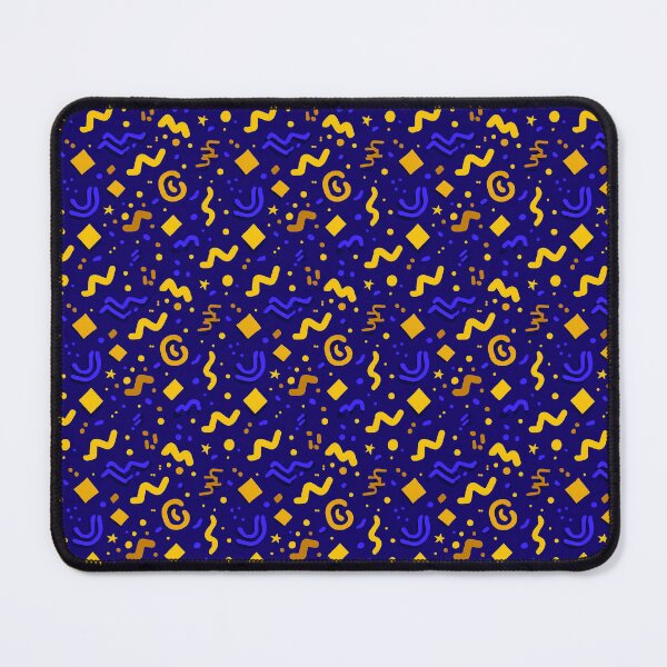 Item preview, 90s Retro Memphis Style Blue And Yellow Pattern designed and sold by igraphixart.