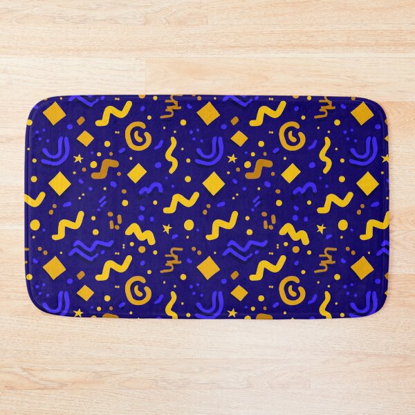 Item preview, 90s Retro Memphis Style Blue And Yellow Pattern designed and sold by igraphixart.