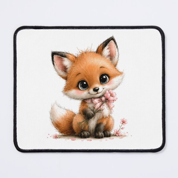 Item preview, Cute Fox with Flower Bouquet designed and sold by Partoon-dp.