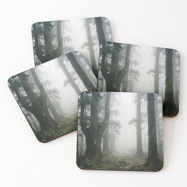Item preview, Fog in Ancient Cedar Forest | Japanese Wabi-Sabi Art | Zen Landscape Minimalist Print designed and sold by KUZU-NOHA.
