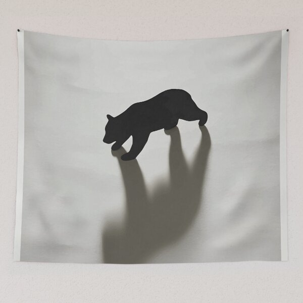 Item preview, Black Bear Shadow in White Wilderness designed and sold by RamyGallery.