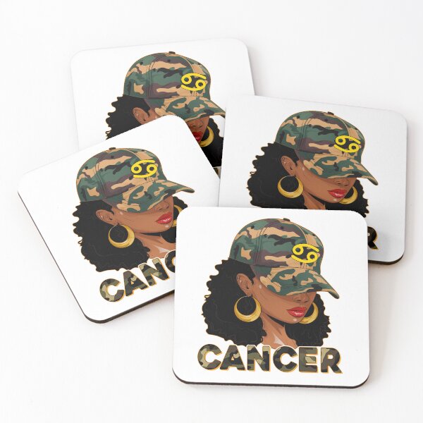 Item preview, Cancer Zodiac Black Woman Camo Fashion Design designed and sold by MaxGraphicShirt.