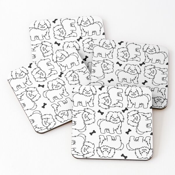 Item preview, Cute Fluffy Dog Seamless Pattern Design designed and sold by NadDot.