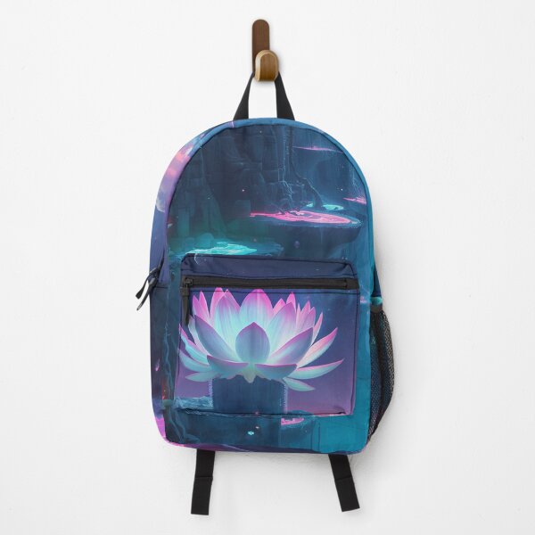 Item preview, Astral Lotus Abyss Bioluminescent Alien Fantasy Landscape designed and sold by Luminous Wilds.