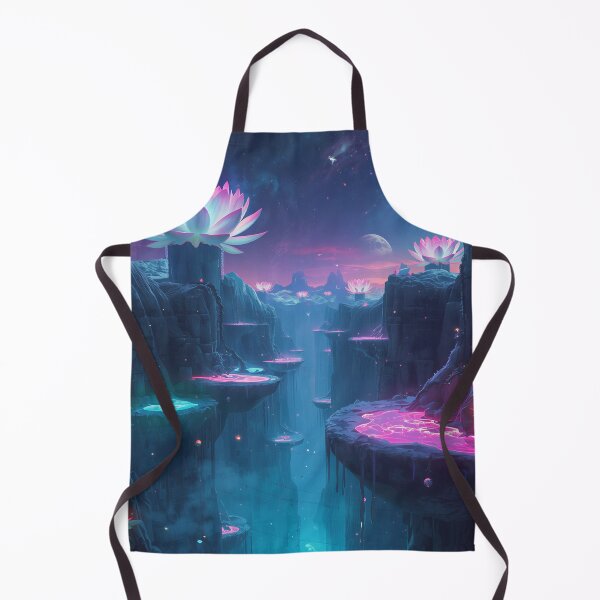 Item preview, Astral Lotus Abyss Bioluminescent Alien Fantasy Landscape designed and sold by Luminous Wilds.