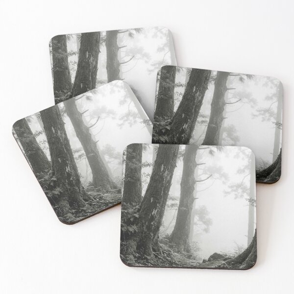 Item preview, Fog in Ancient Cedar Forest | Japanese Wabi-Sabi Art | Zen Landscape Minimalist Print designed and sold by KUZU-NOHA.