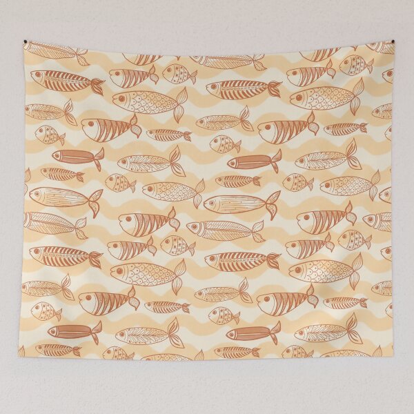 Item preview, Fish and sardines in Mediterranean coral designed and sold by OhNoNotAgain42.