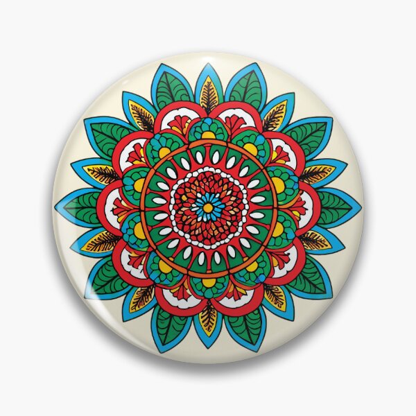 Item preview, Folk Mandala designed and sold by CharlottePlaceArt.