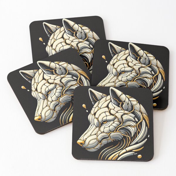 Item preview, Kintsugi - Wolf Cloaked in Impermanence designed and sold by LegademaArt.