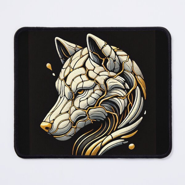 Item preview, Kintsugi - Wolf Cloaked in Impermanence designed and sold by LegademaArt.