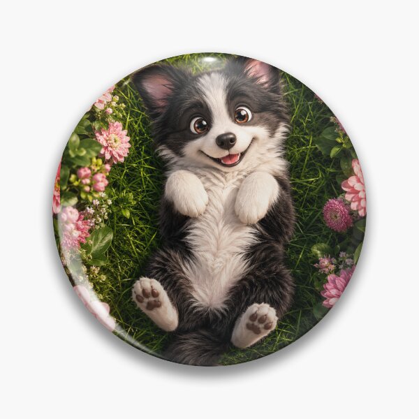 Item preview, Adorable Border Collie Puppy Garden designed and sold by Rohan132.