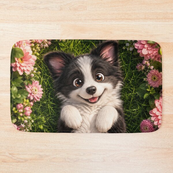 Item preview, Adorable Border Collie Puppy Garden designed and sold by Rohan132.