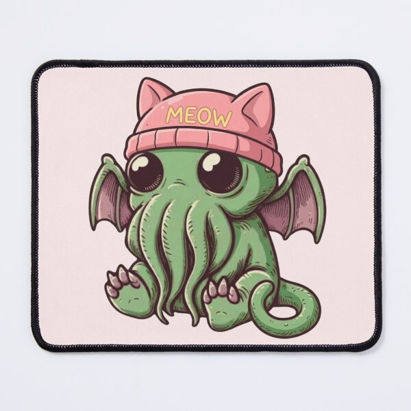 Item preview, Funny Cute Cthulhu Cat: Green & Pink Chibi Baby designed and sold by DungeonAtelier.