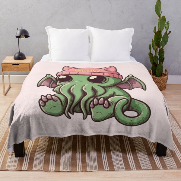 Item preview, Funny Cute Cthulhu Cat: Green & Pink Chibi Baby designed and sold by DungeonAtelier.