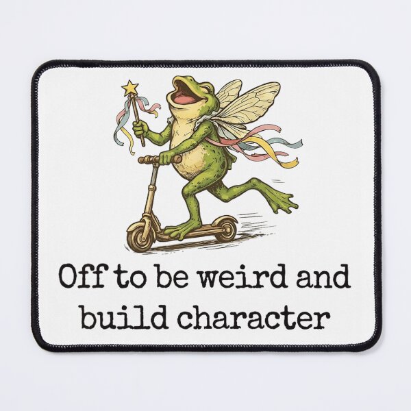 Item preview, Off To Be Weird And Build Character Vintage Cottagecore Fairy Frog designed and sold by River Silva.