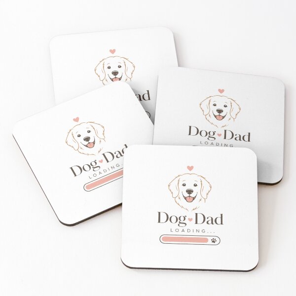 Item preview, Minimalist Dog Dad Loading Golden Retriever Kawaii Laptop Skin Sticker designed and sold by Ashley critters.