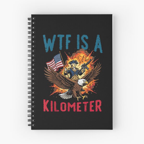 Item preview, WTF Is A Kilometer Patriotic Eagle American Humor Design designed and sold by TheCozyCarrier.