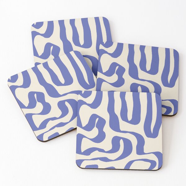 Item preview, Minimalistic Blue Abstract Line Art designed and sold by soheedesigns.