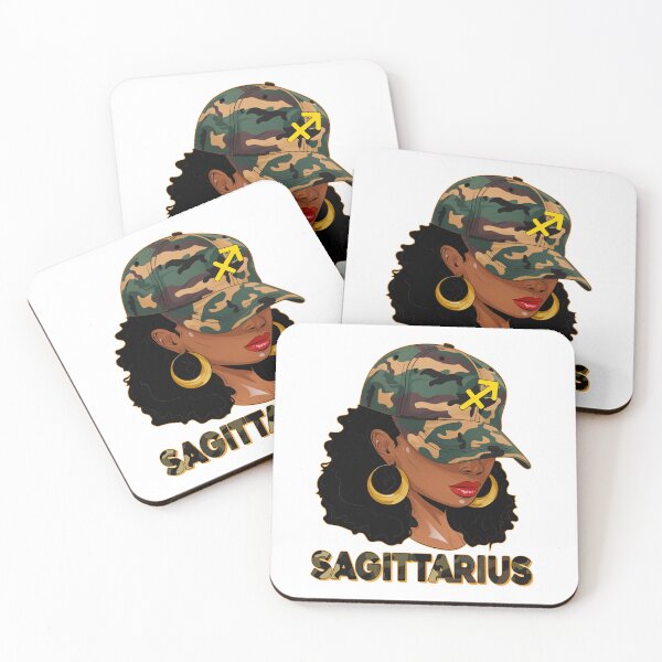 Item preview, Sagittarius Zodiac Black Woman Camo Fashion Design designed and sold by MaxGraphicShirt.