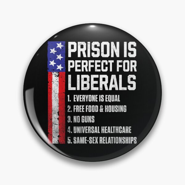 Item preview, Prison Is Perfect For Liberals Political Sarcasm Distressed American Flag Graphic designed and sold by River Silva.