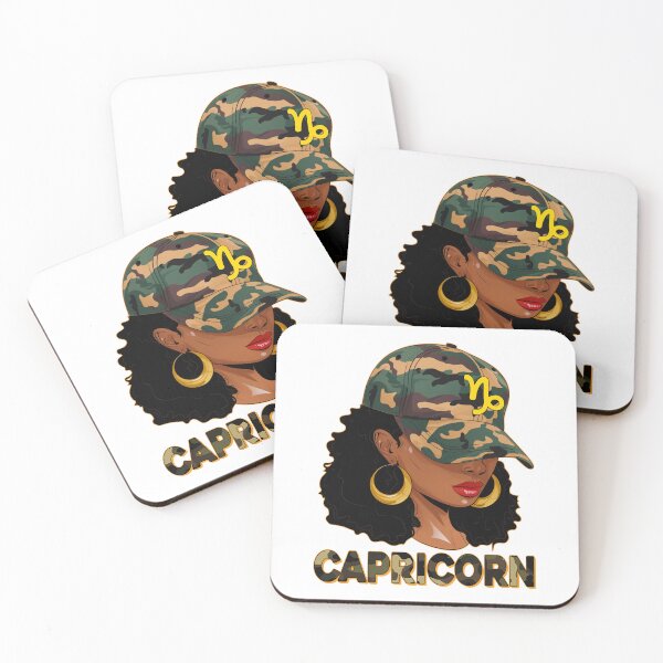 Item preview, Capricorn Zodiac Black Woman Camo Fashion Design designed and sold by MaxGraphicShirt.