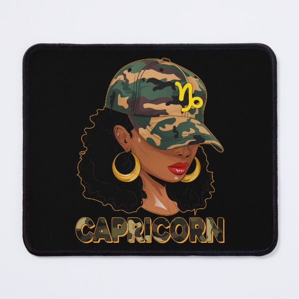 Item preview, Capricorn Zodiac Black Woman Camo Fashion Design designed and sold by MaxGraphicShirt.