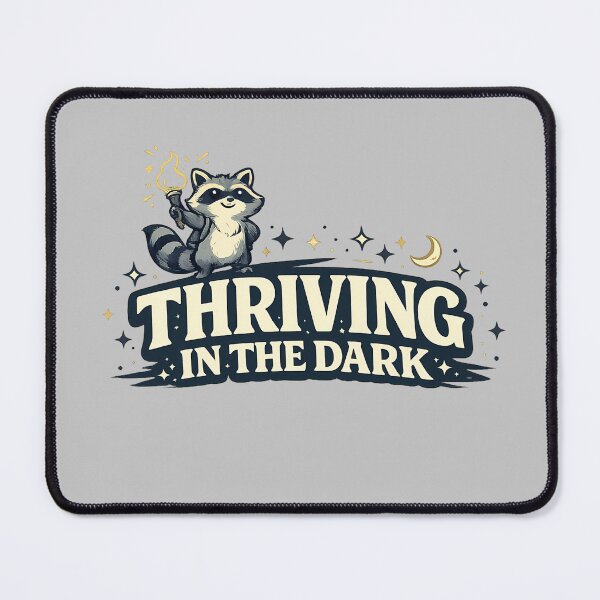 Item preview, Thriving In The Dark Raccoon Funny Night Owl Shirt Goblincore Gift Trash Panda Tee Dark Humor Night Creature Shirt designed and sold by Gremlin Hours.