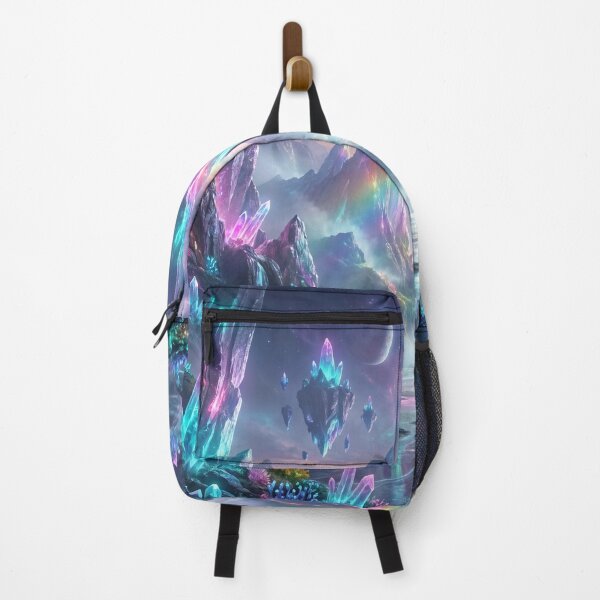 Item preview, Crystalfire Mountain Bioluminescent Alien Fantasy Landscape designed and sold by Luminous Wilds.