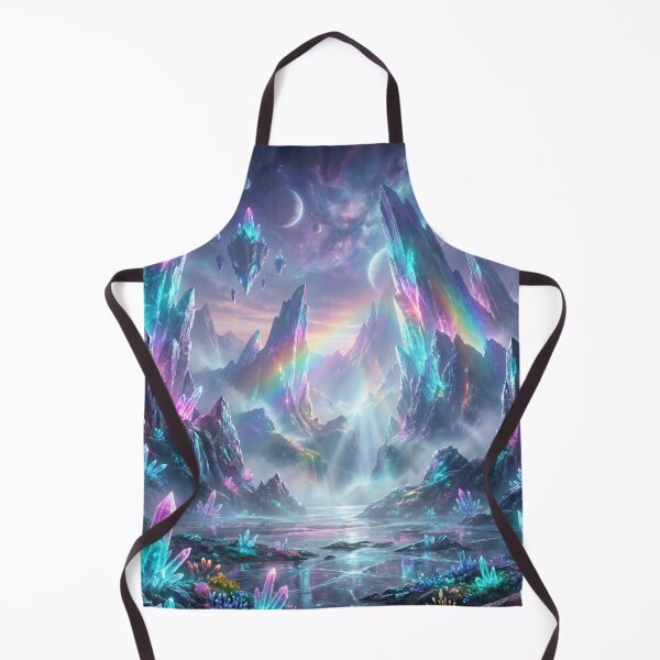 Item preview, Crystalfire Mountain Bioluminescent Alien Fantasy Landscape designed and sold by Luminous Wilds.