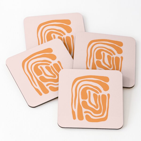 Item preview, Orange Abstract Shapes Art designed and sold by soheedesigns.