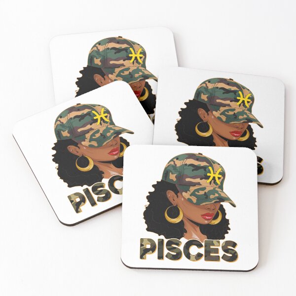Item preview, Pisces Zodiac Black Woman Camo Fashion Design designed and sold by MaxGraphicShirt.