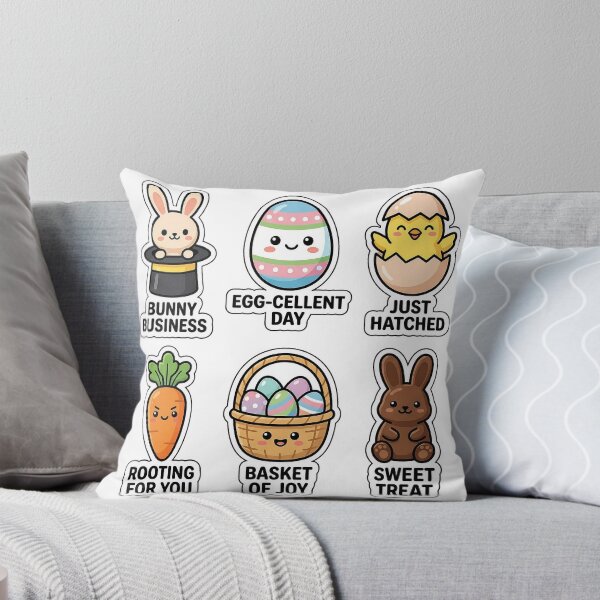Item preview, Kawaii Easter Bunny Sticker Pack - Cute Egg & Rabbit Puns designed and sold by SimpleP.