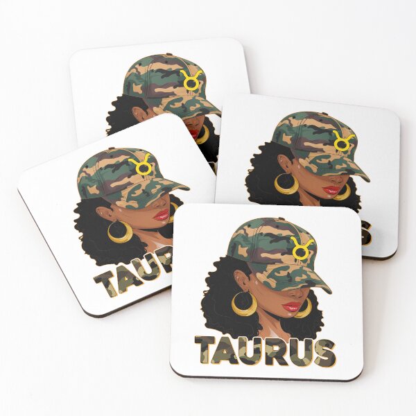 Item preview, Taurus Zodiac Black Woman Camo Fashion Design designed and sold by MaxGraphicShirt.