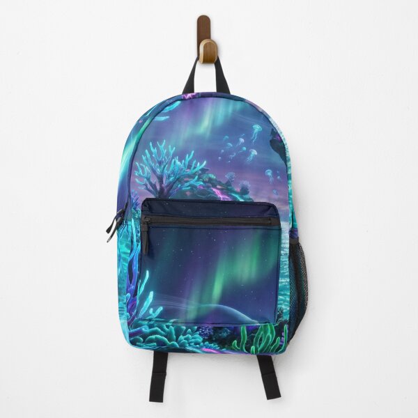 Item preview, Floating Coral Archipelago Neon Alien Fantasy Landscape designed and sold by Luminous Wilds.
