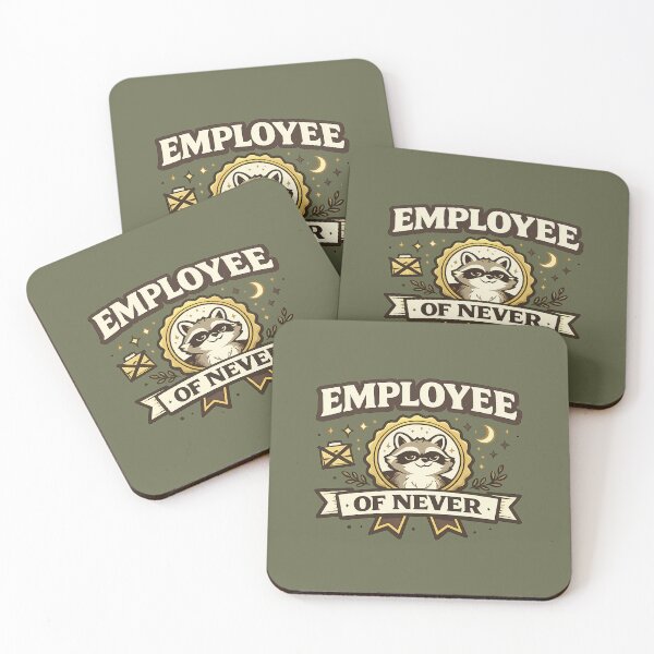 Item preview, Employee Of Never Raccoon Funny Anti Work Shirt Goblincore Gift Trash Panda Humor Tee Sarcastic Work Gift Shirt designed and sold by Gremlin Hours.