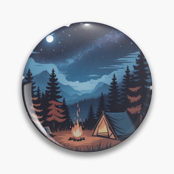 Item preview, Campfire Under the Stars – Night Camping Outdoor Art designed and sold by Gabe1983.