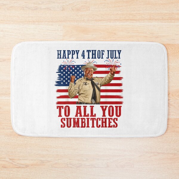 Item preview, Happy 4th Of July To All You Sumbitches Retro Sheriff Flag designed and sold by Serene woods.